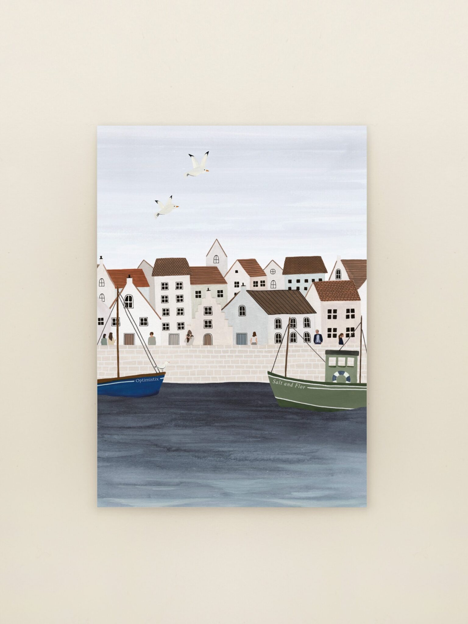 wenskaart Cultuur kustlandschap illustratie Sâlt + Flor