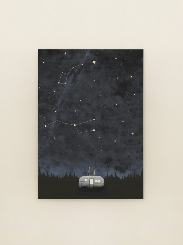 wenskaart A6 sterrenhemel