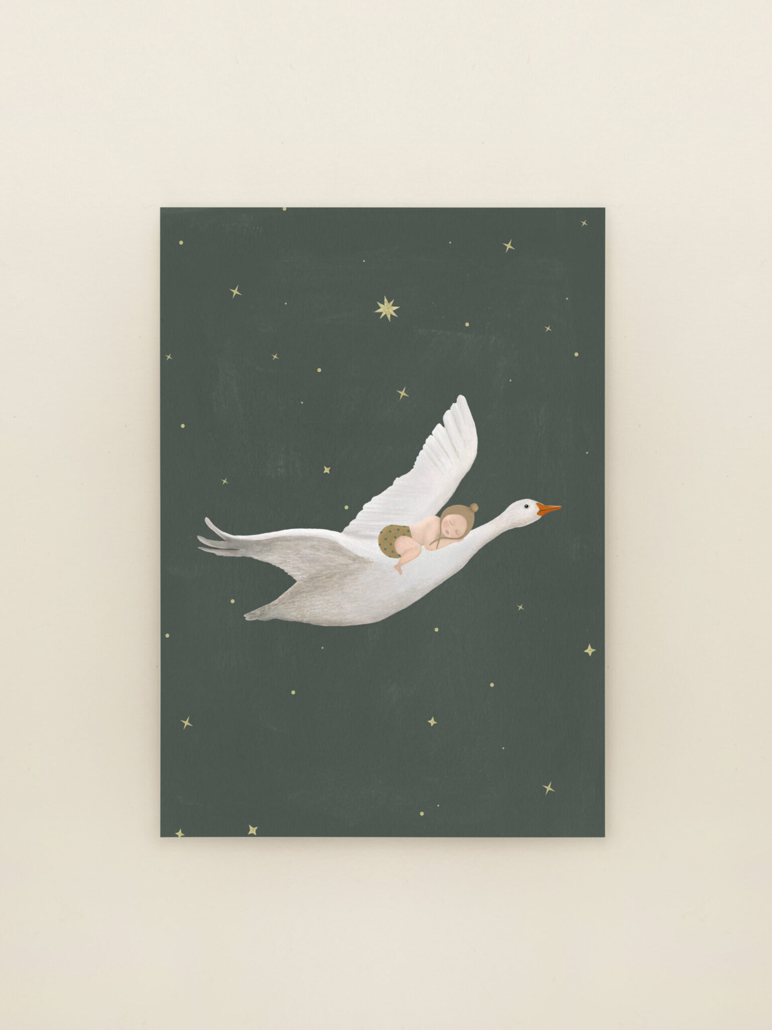 Wenskaarten geboorte – zachte illustratie over nieuw leven, Sâlt + Flor