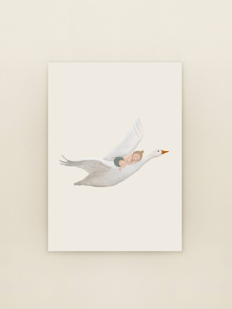 geboortekaart gans A6