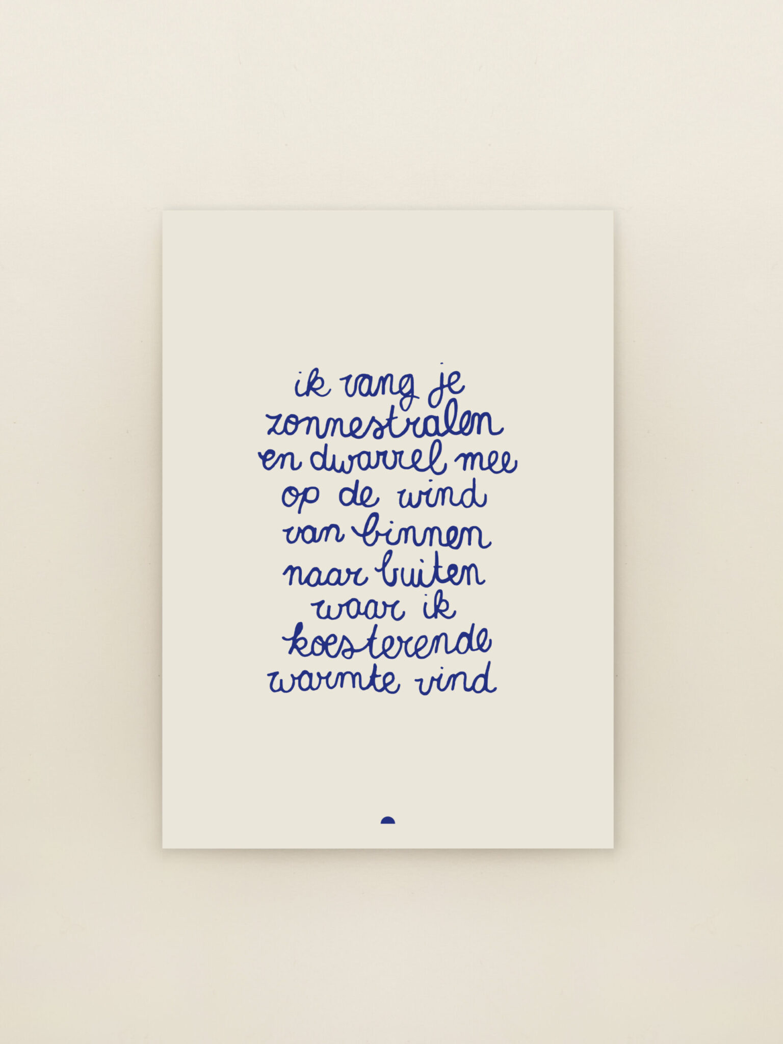wenskaart ik vang je handgeschreven tekst Sâlt + Flor