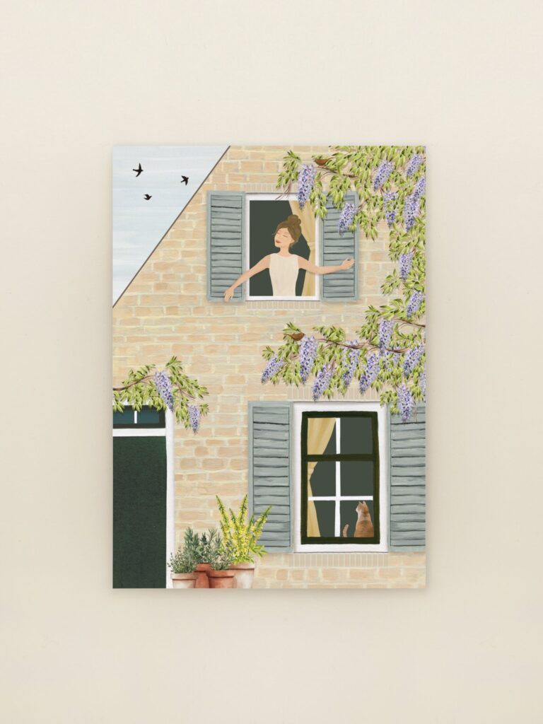 A6 wenskaart open ramen