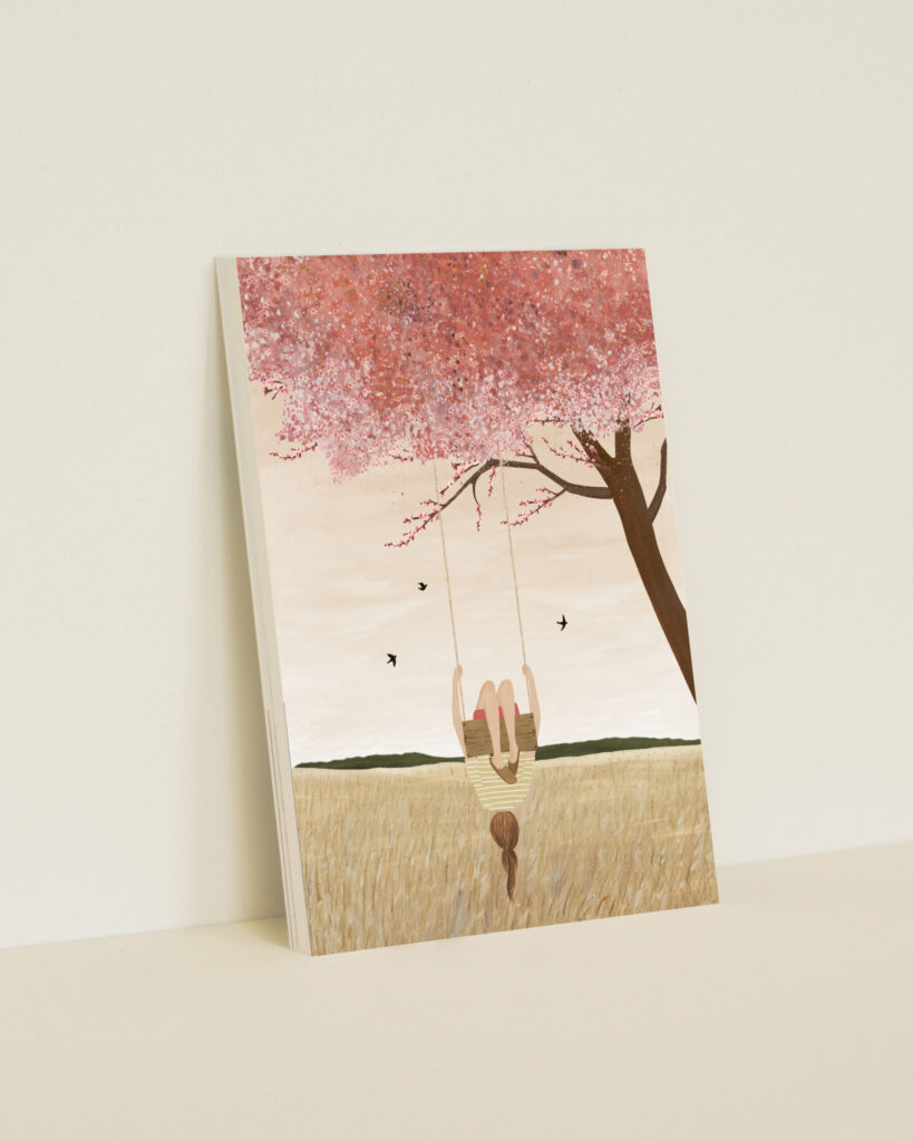 wenskaart a6 schommelboom