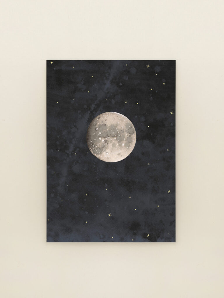 wenskaart volle maan A6