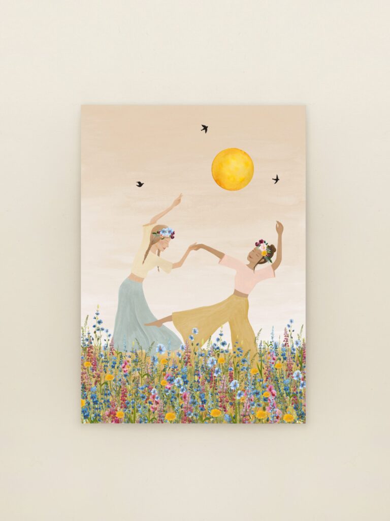 A6 wenskaart vreugdedans