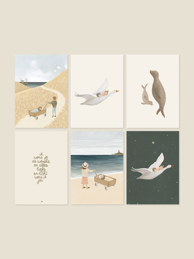 Geboortekaarten set