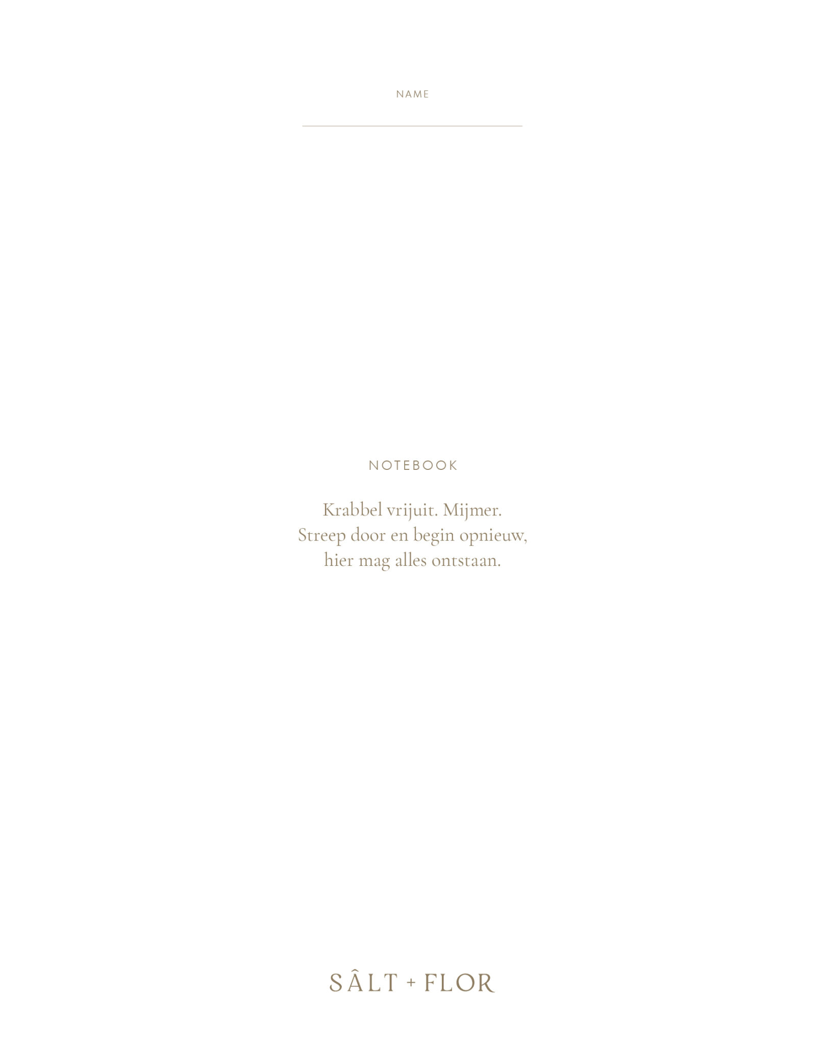 Gelinieerde binnenpagina’s van het Sâlt + Flor notebook