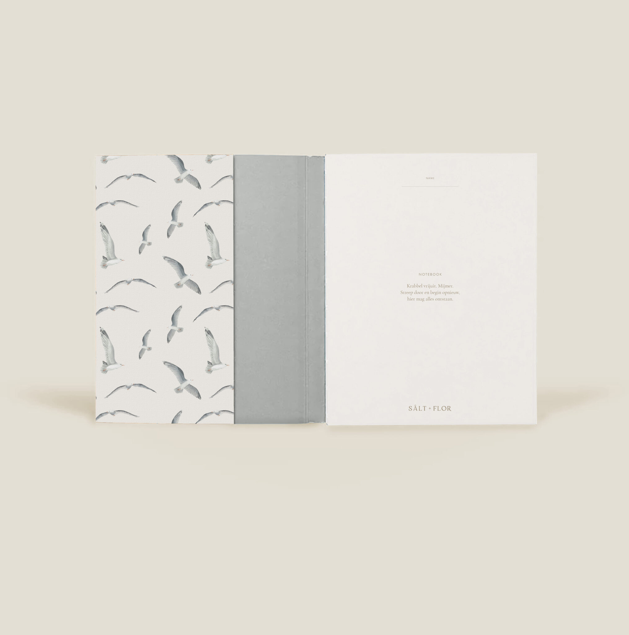 Gelinieerde binnenpagina’s van het Sâlt + Flor notebook