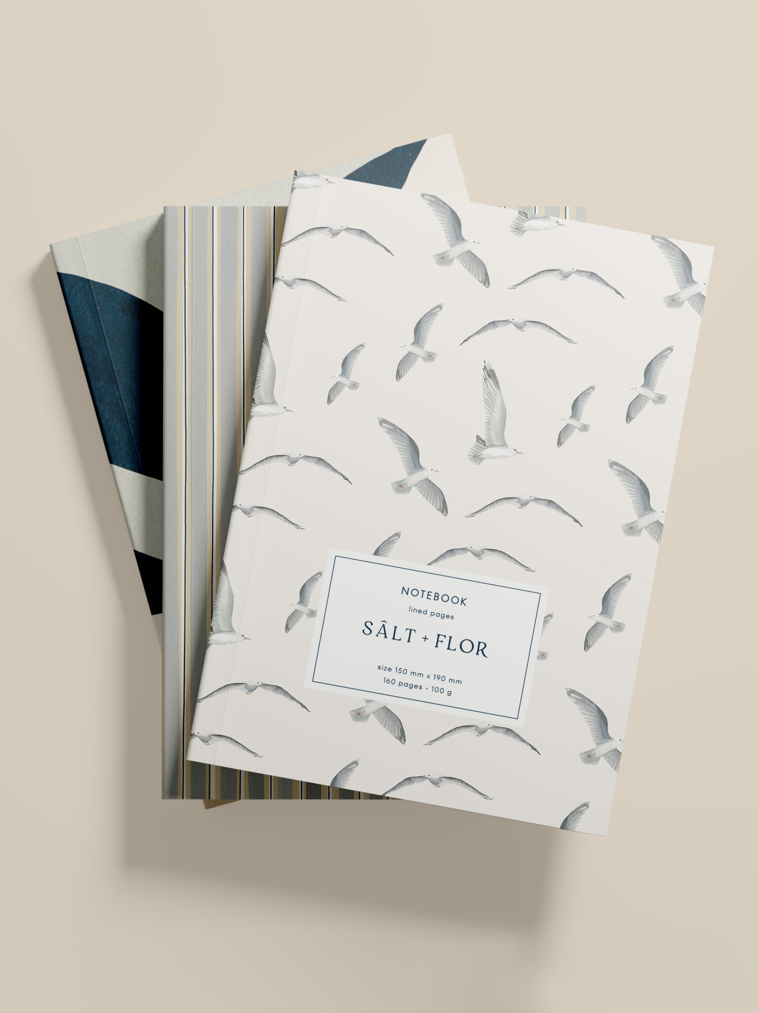 Notebook Seagulls van Sâlt + Flor met meeuwenillustratie